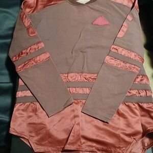 Black Pyramid Men Size L Red And Maroon Long Sleeve Jersey Shirt